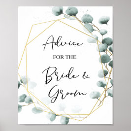 新郎新婦サインのためのユーカリアドバイス ポスター