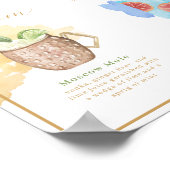 新郎新婦シグネチャードリンクウォーターカラーカクテル ポスター (角)