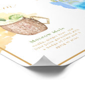 新郎新婦シグネチャードリンクウォーターカラーカクテル ポスター (角)