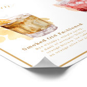 新郎新婦シグネチャードリンクウォーターカラーカクテル ポスター (角)