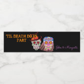 新郎新婦シュガースカルTIlデスドウアメリカパーティー ペットボトルラベル (シングルラベル)