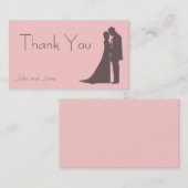 新郎新婦シルエットサンキュービジネスカード 名刺 (正面/裏面)
