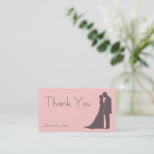 新郎新婦シルエットサンキュービジネスカード 名刺 (スタンド正面)