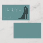 新郎新婦シルエットサンキュービジネスカード 名刺 (正面/裏面)