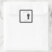 新郎新婦シール スクエアシール (バッグ)