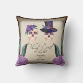 新郎新婦スカルハロウィンテーマ結婚ズPap クッション (裏面)