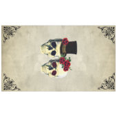 新郎新婦スカル素朴ゴシック結婚ズ テーブルクロス (正面(横))