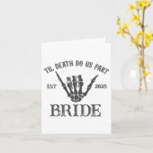 新郎新婦スケルトンゴシックハロウィーン婚約W カード (黄色い花)