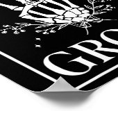 新郎新婦スケルトンロックハンド結婚カップルのハル ポスター (角)