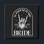 新郎新婦スケルトンロックハンド結婚カップルのハル マグネット<br><div class="desc">新郎新婦スケルトンロックハンドカップル結婚ズハロウィーン</div>