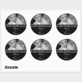 新郎新婦ステッカーあなたの写真アクアトリム ラウンドシール (シート)