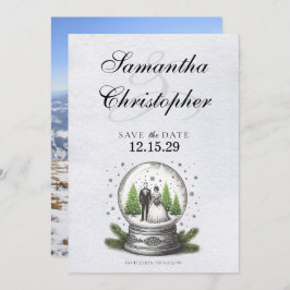 新郎新婦スノーグローブ セーブザデート