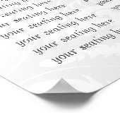 新郎新婦ダマスク座席表披露宴 ポスター (角)