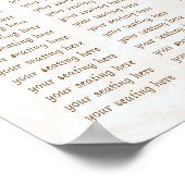 新郎新婦ダマスク座席表披露宴 ポスター (角)