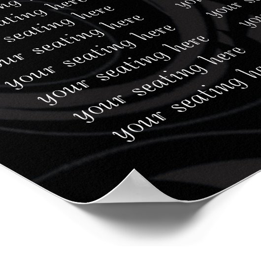 新郎新婦ダマスク座席表披露宴 ポスター (角)