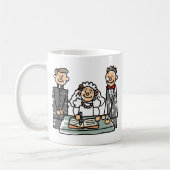 新郎新婦チャーチ結婚ー牧師の本 コーヒーマグカップ (左)