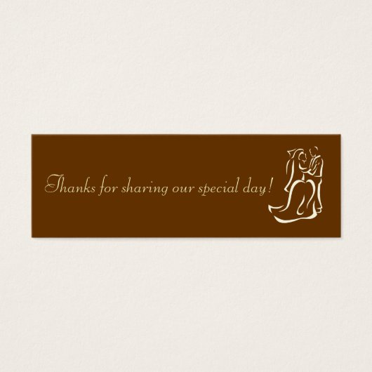 新郎新婦チョコレートメッセージカード (正面)