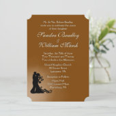 新郎新婦チョコレート 招待状 (スタンド正面)