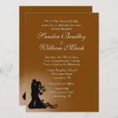 新郎新婦チョコレート 招待状 (正面/裏面)