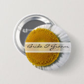 新郎新婦デイジーボタン 缶バッジ (正面&裏面)