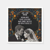 新郎新婦デリケートクラシック スタンダードカクテルナプキン (正面)