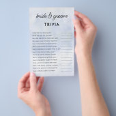 新郎新婦トリビアクラウド9ブライダルシャワー エレガント チラシ (ハンドル)