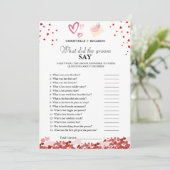 新郎新婦トリビアブライダルシャワーゲームカード 案内状 (スタンド正面)