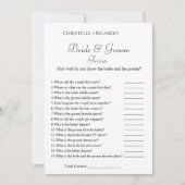 新郎新婦トリビアブライダルシャワーゲーム 案内状 (正面)