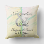 新郎新婦トロピカルウォーターの色夫妻 クッション (裏面)