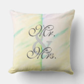 新郎新婦トロピカルウォーターの色夫妻 クッション (正面)