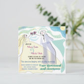 新郎新婦トースト結婚式招待状招待状 招待状 (スタンド正面)