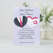 新郎新婦ハート招待状 招待状 (スタンド正面)