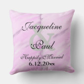 新郎新婦バイオレットホワイトウォーターカラーリバーシブル クッション (裏面)