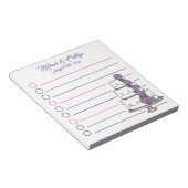 新郎新婦パーソナライズされたフローラケーキ結婚式の引き出物 ノートパッド (アングル)