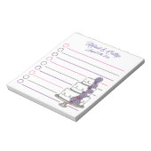 新郎新婦パーソナライズされたフローラケーキ結婚式の引き出物 ノートパッド (回転)