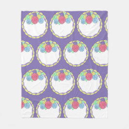 新郎新婦パーソナライズされたフローラケーキ結婚式の引き出物 フリースブランケット