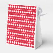 新郎新婦パーソナライズされたモノグラム、赤いハート フェイバーボックス (裏面サイド)