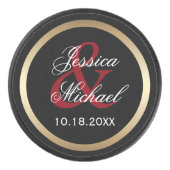 新郎新婦パーソナライズされた形見 アイスホッケーパック (正面)