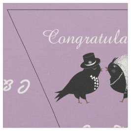 新郎新婦パーソナライズされた鳥DIYのバント結婚リング ファブリック