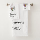 新郎新婦パーソナライズされた バスタオルセット (インサイチュ)