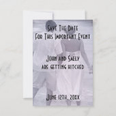 新郎新婦ビーチの日付の保存 (裏面)