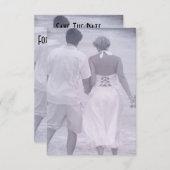 新郎新婦ビーチの日付の保存 (正面/裏面)