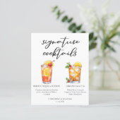 新郎新婦ビーチ結婚式シグネチャーカクテルメニュー (スタンド正面)