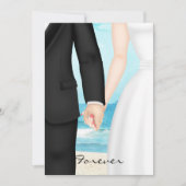 新郎新婦ビーチ結婚式 招待状 (正面)