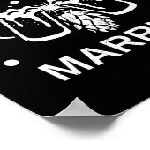 新郎新婦ビール私は結婚する独身男性P ポスター (角)