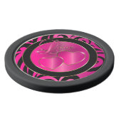 新郎新婦ピンクエレガントハート ポーカーチップ (トップ)