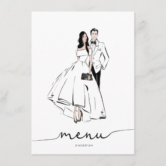 新郎新婦ファッションイラストレーション メニュー (正面)