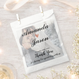 新郎新婦フォトサンキューウェディングパーティー フェイバーバッグ
