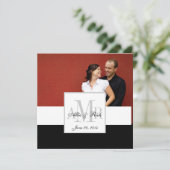 新郎新婦フォトモノグラム結婚式招待状 招待状 (スタンド正面)