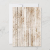 新郎新婦フローラブーツカウボーイウェスタン結婚ズ 招待状 (裏面)